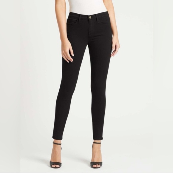 Frame Denim Women's Jet Black Skinny Jeans. Size 27 - Picture 1 of 10